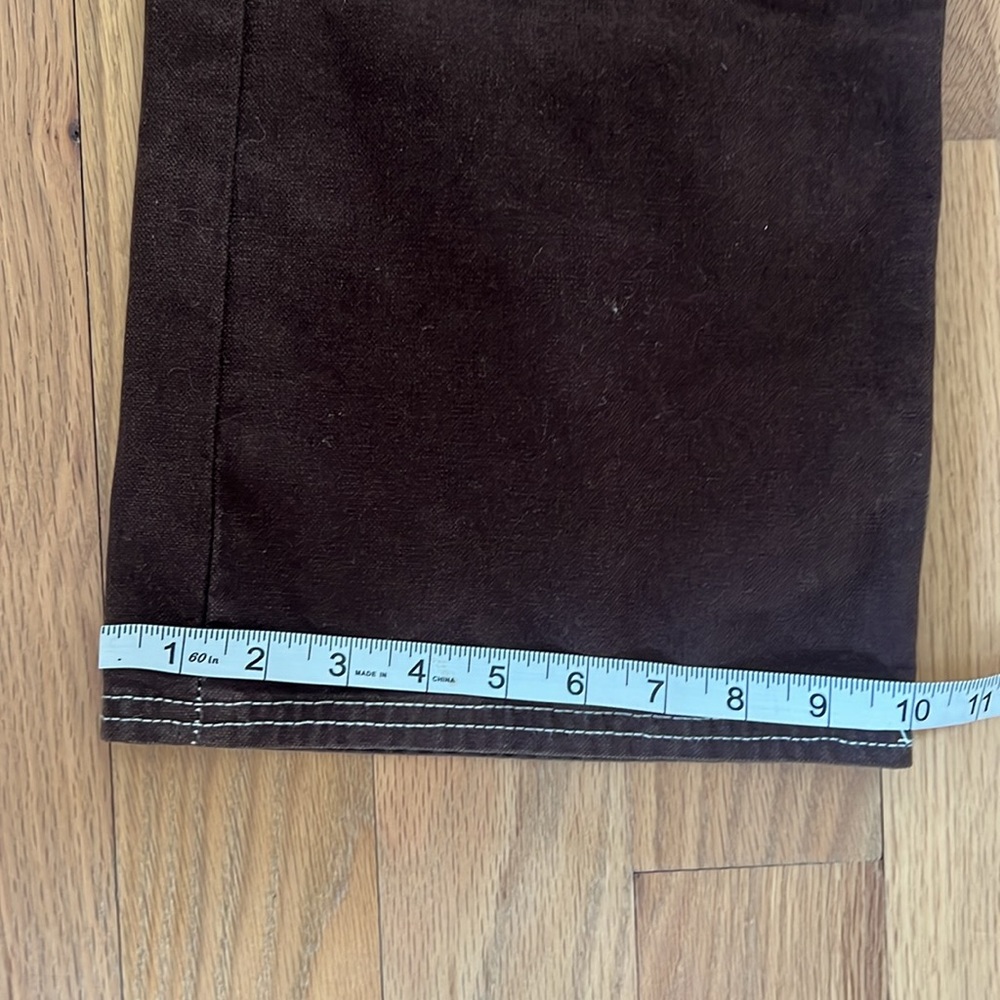Zara - brown contrast stitch cargo pants - size 2 - 100% cotton - Picture 6 of 9